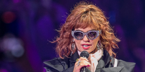 Canadian singer Shania Twain was seen wearing crystal embellished Anna-Karin Karlsson Lucky Goes to Vegas Ice Crystal Limited 1st Edition sunglasses in her Oklahoma concert