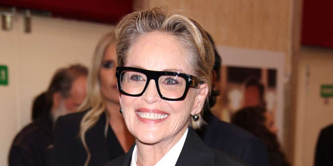 Sharon Stone wears Tom Ford TF5634-B 001 Blue Control Black optical glasses at the Torino Film Festival 2024