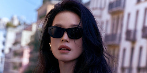 Taiwanese model and actress Shu Qi was seen wearingblack Bottega Veneta BV1221S 001 sunglasses to attend the Bottega Veneta Spring/Summer 2025 fashion show during Milan Fashion Week
