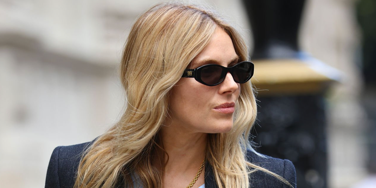 Sienna Miller was seen wearing black Balenciaga BB0509S 001 Nova sunglasses in London, September 2026.