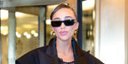 Sophia Culpo was seen wearing black Saint Laurent Sun SL 660 001  rectangular sunglasses at the Cristiano Siriano Fall/Winter 2024 fashion show during New York Fashion Week. Shop online now on Pretavoir