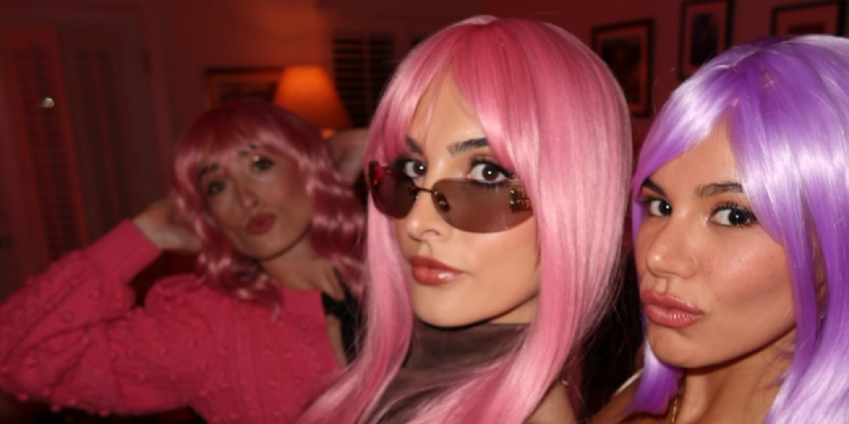 Reality TV personality Sophia Umansky, daughter of Kyle Richards, was seen wearing gold Miu Miu MU A51S 5AK20P sunglasses in her Instagram post, February 2026.