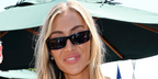 Sophie Habboo of Made In Chelsea was seen wearing black Saint Laurent Sun SL 553 001 sunglasses at the Wimbledon Tennis Championships 2026