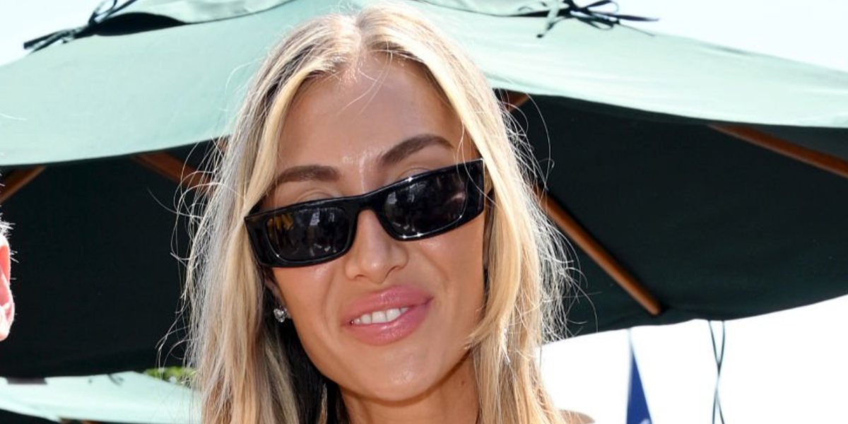 Sophie Habboo of Made In Chelsea was seen wearing black Saint Laurent Sun SL 553 001 sunglasses at the Wimbledon Tennis Championships 2026