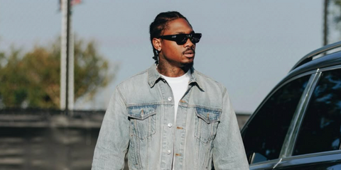 Stefon Diggs is seen wearing Bottega Veneta BV1321S 001 sunglasses in his Instagram post