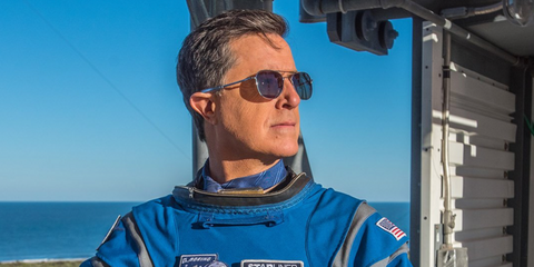 Stephen Colert was seen wearing silver Serengeti Carroll SS542002 sunglasses with blue polarised lenses