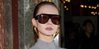 Chinese singer and actress Stephy Qi was seen wearing brown tortoise Balmain Pulse BPS 185B sunglasses at the Balmain Spring/Summer 2026 fashion show during Paris Fashion Week.