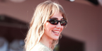 Suki Waterhouse was seen wearing black Saint Laurent SL 557 SHADE Plump 001 sunglasses at the 83rd Venice Film Festival, September 2026.