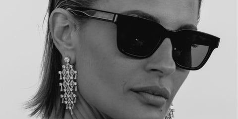 Italian actress Sveva Alviti was seen wearing brand new Saint Laurent Sun SL 790 001 square sunglasses from Spring/Summer 2025 collection at her wedding in Bvlgari Hotel Roma, Italy, June 2025. Shop online now on Pretavoir