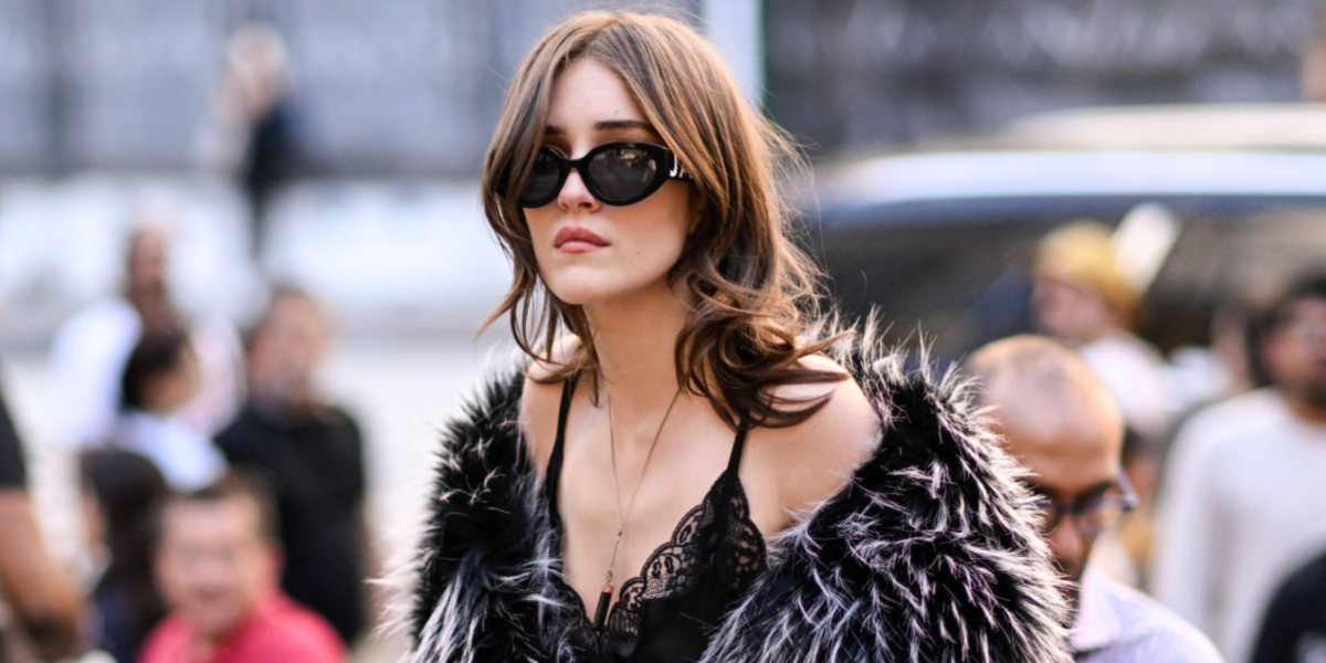 Talia Ryder was seen wearing black Marc Jacobs Marc 694/G/S 80S2K sunglasses in New York City, July 2024