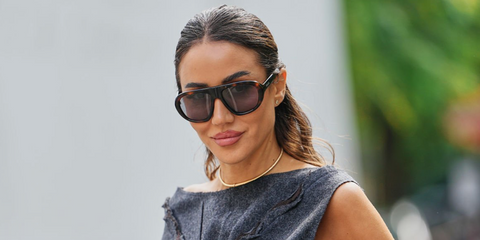 Tamara Kalinic was seen wearing tortoiseshell Prada PR C05S 20D50Q sunglasses with grey lenses at the Prada Spring/Summer 2026 fashion show during Milan Fashion Week. Shop online now on Pretavoir