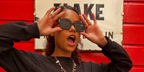 Young actress Tamara Smart was seen wearing black Saint Laurent SL 572 001 sunglasses in her Instagram post, May 2025. Shop online now on Pretavoir