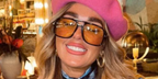 Content creator Tara Maynard was seenw wearing black Tom Ford Falconer-02 TF884 01E sunglasses with yellow lenses. Shop online now on Pretavoir