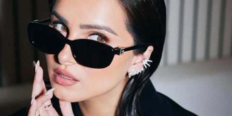 Bollywood actress Tara Sutaria was seen wearing black Gucci GG1681S 008 sunglasses with crystal studded G details in her Instagram post, June 2025