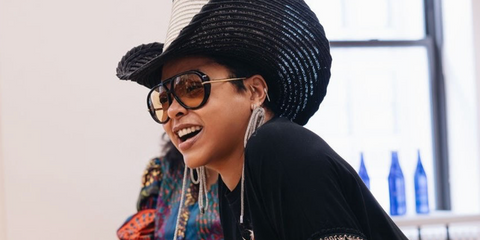 Taraji P. Henson was seen wearing black Bottega Veneta BV1274S 002 sunglasses with yellow lenses in her Instagram reel, May 2026.