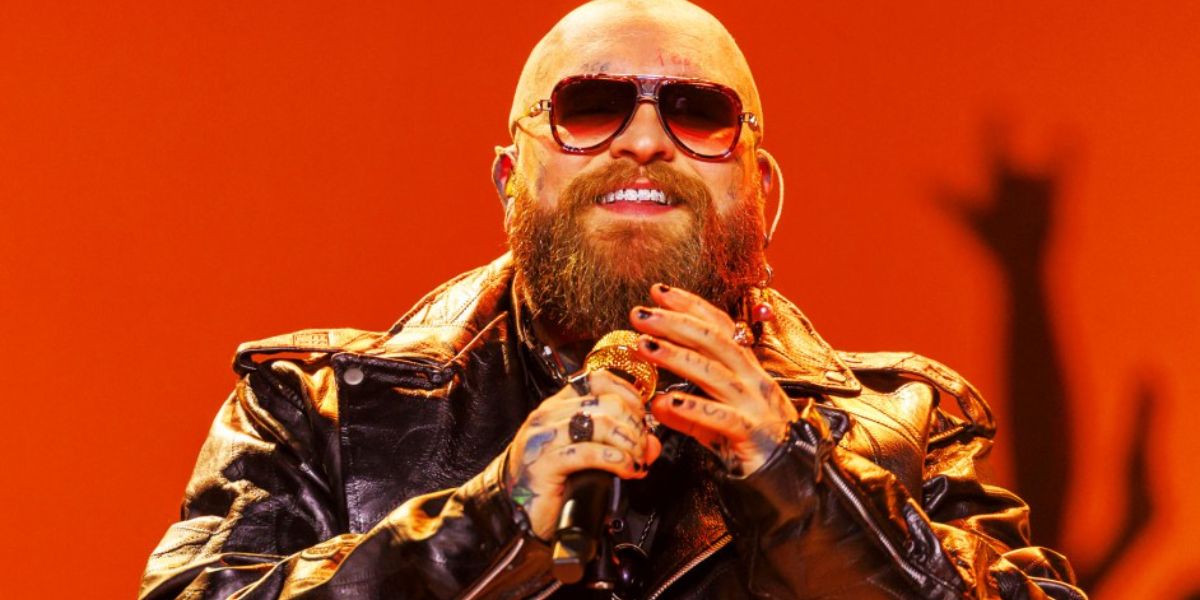 Teddy Swims was seen wearing purple Dita Grand Decade DTS 460 04 30th Anniversary Limited Edition sunglasses to the 2024 Billboard Music Awards