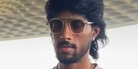 Indian cricketer Tilak Varma was seen wearing transparent grey Zegna Orizzonte I EZ0231 20F sunglasses in a social media post.