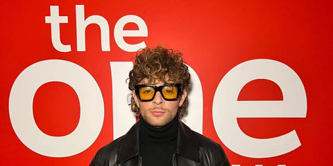 Tom Grennan is seen wearing Tom Ford Ilias TF1154 01E Photochromic to perform on The One Show