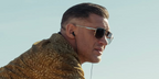 Tom Hardy was seen wearing gold Gucci GG0336S 001 aviator sunglasses in Mobland season 2