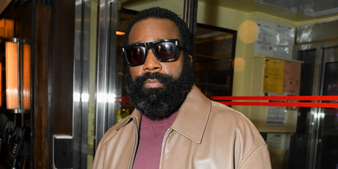 Tramell Tillman was seen wearing black Saint Laurent SL 628 001 sunglasses at a private dinner hosted by Loewe and Bergdorf Goodman in New York City, March 2026