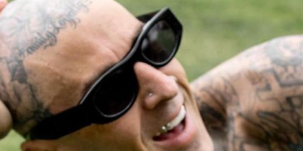 Travis Barker black Thierry Lasry Mastermindy sunglasses