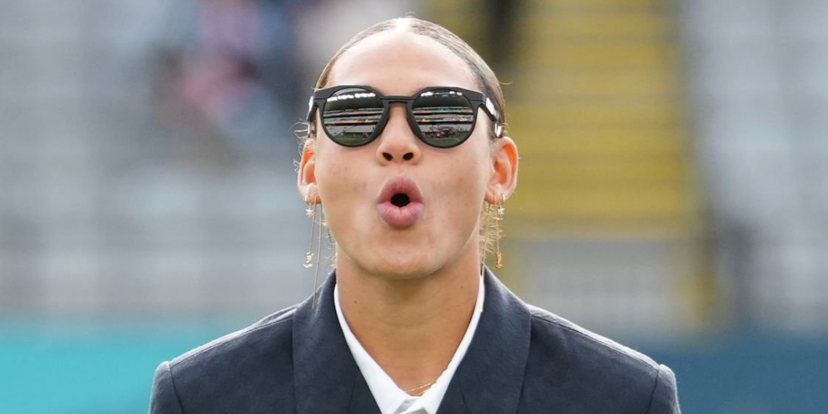 Footballer Trinity Rodman of US National Team was seen wearing matte black Oakley HSTN OO9242 01 Prizm sunglasses at the FIFA Women's World Cup Australia & New Zealand 2023.
