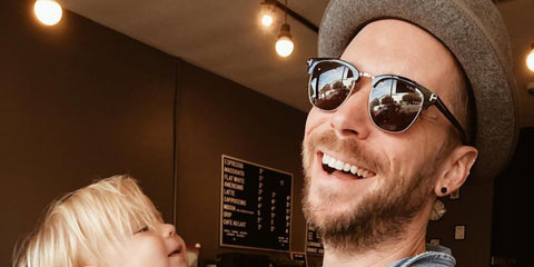 Voice actor and musician Troy Baker was seen wearing black Tom Ford Henry TF248 05N half-rim sunglasses in his Instagram post, June 2022.