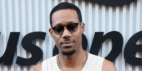 Tyler James Williams was seen wearing black Tom Ford Andrea-02 TF539 01B round sunglasses with grey gradient lenses on the Day 7 of US Open 2025. Shop online now on Pretavoir
