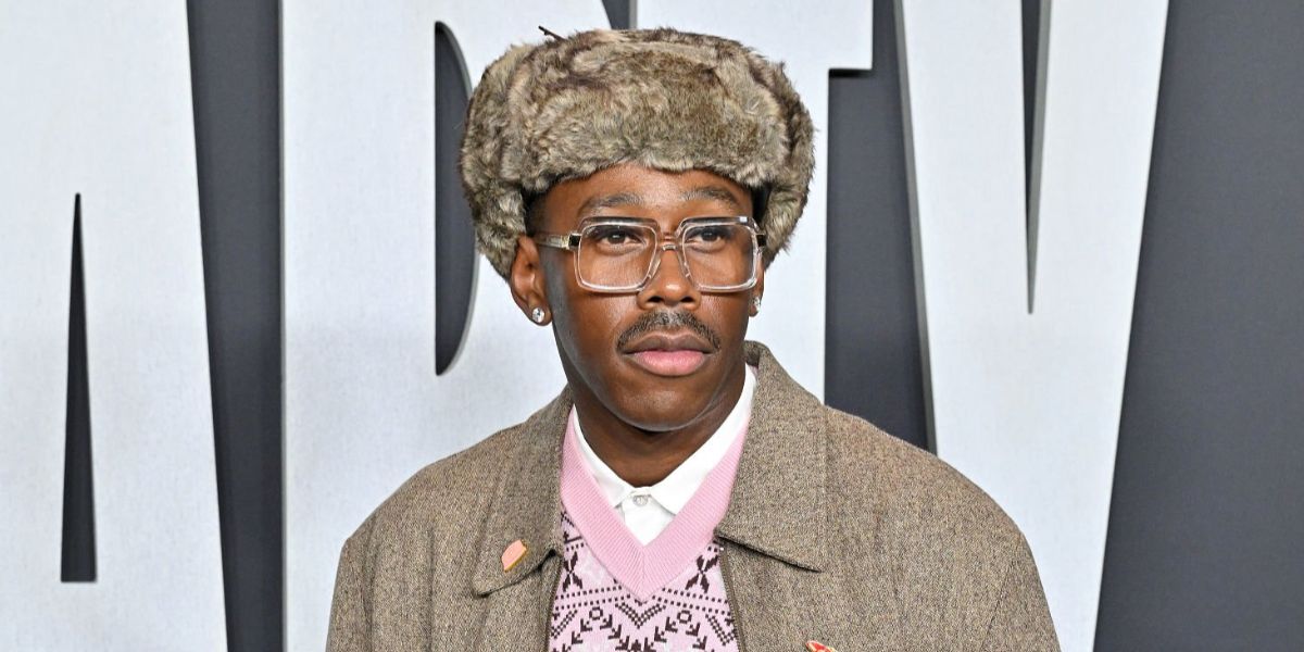 Tyler, the Creator was seen wearing transparent Cazal Legends 607 065 optical glasses at the Los Angeles premiere of Marty Supreme, December 2025.