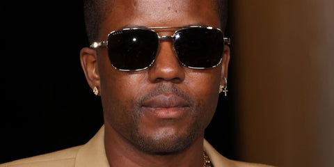 Television personality Vas J. Morgan was seen wearing shiny ruthenium Gucci GG1441S 001 sunglasses at the LACMA Art+Film Gala 2024 in Los Angeles.