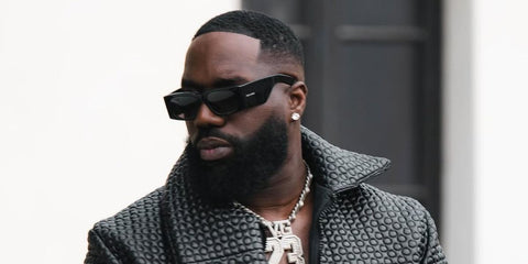 French rapper and singer Vegedream was seen wearing black Saint Laurent Sun SL 654 001 sunglasses in his Instagram post, May 2025