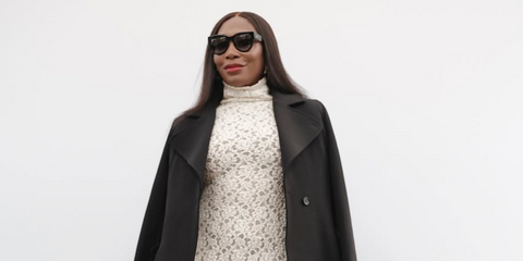 Venus Williams is seen wearing Chloe CH0192S 001 sunglasses to the brand's Spring/Summer 2024 fashion show in Paris