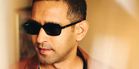 Bollywoof actor Vikrant Massey was seen wearing black Ray-Ban Zuri RB 4455 6677/81 Polarised rectangular sunglasses in his Instagram post, July 2025. Shop online now on Pretavoir