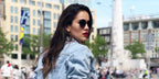 Bollywood actress Waluscha De Sousa was seen wearing black and gold Ray-Ban RB 3546 187/71 double bridge round sunglasses in her Twitter / X post. Shop online now on Pretavoir