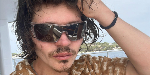 Actor and model Will Peltz was seen wearing transparent Oakley Turbine Rotor OO9307 16 Prizm Polarised sunglasses in his Instagram post, July 2023.