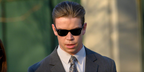 Will Poulter was seen wearing the iconic Ray-Ban Wayfarer 2140 901 Black sunglasses in TV mini series Dopesick