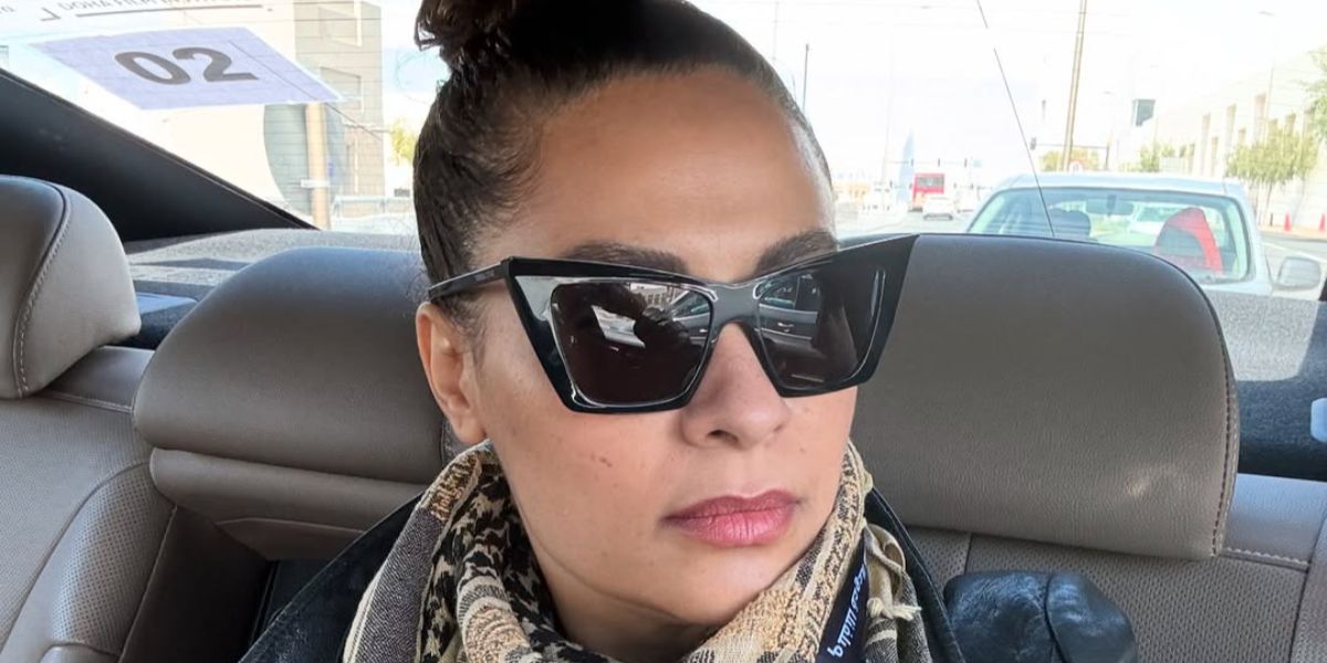 Actress Yasmine Al Massri was seen wearing black Saint Laurent Sun SL 372 001 sunglasses in her Instagram post, May 2025. Shop online now on Pretavoir