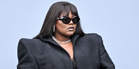 French singer-songwriter Yseult was seen wearing black Balenciaga BB0353S 001 butterfly sunglasses at the Balenciaga Spring/Summer 2025 fashion show during Paris Fashion Week