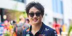 Japanese racer Yuki Tsunoda wore black Maui Jim Hiehie GS636-14 round sunglasses with grey gradient lenses at the F1 Saudi Arabian Grand Prix 2025.