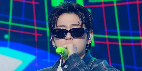 Zico was seen wearing black Gucci GG1531SK 001 square sunglasses on KBS Stage