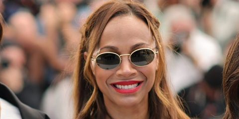 Zoe Saldana wears Persol Ida 1018S 515/58 Polarised sunglasses to the Cannes Film Festival 2024