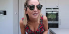 Content creator Zoe Sugg, also known as Zoella was seen wearing red havana Ray-Ban Clubround RB 4246 990 sunglasses in a social media post. Shop online now on Pretavoir