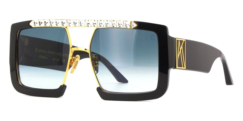 Anna-Karin Karlsson Le Swag Black Ice Crystal Limited 1st Edition Sunglasses