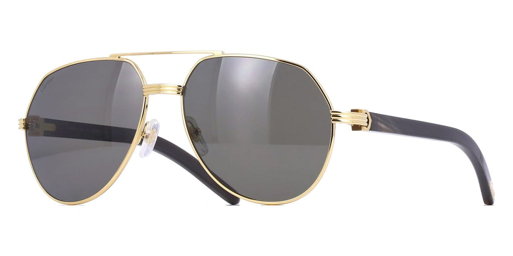 Cartier Buffalo Horn CT0272S 001 6CL Polarised Sunglasses