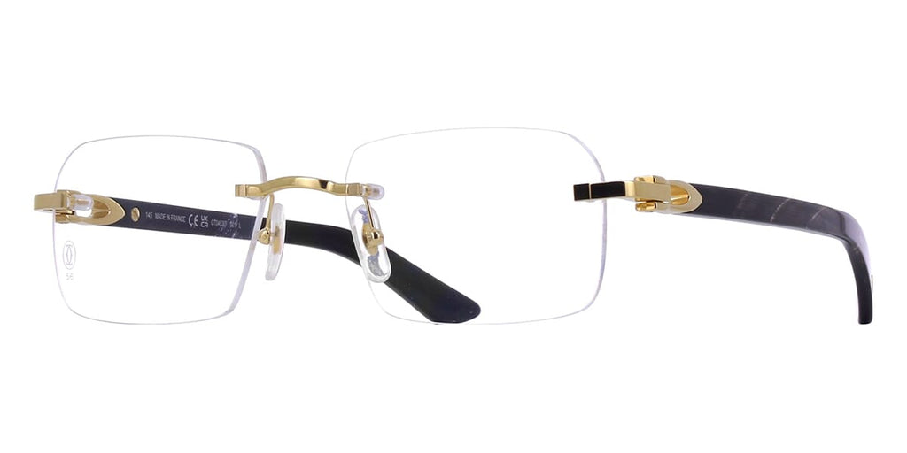 Cartier Buffalo Horn CT0453O 001 9KG Glasses