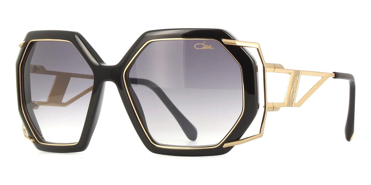 Cazal 9087 Sunglasses Clear-Gold / Grey Gradient Women's (S) – Dellamoda