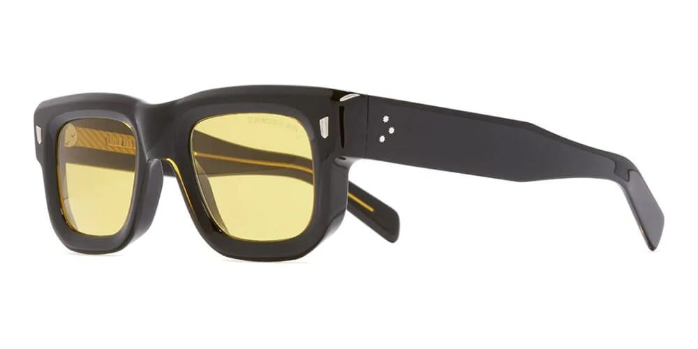 Cutler and Gross Sun 1402 01 Yellow on Black Sunglasses