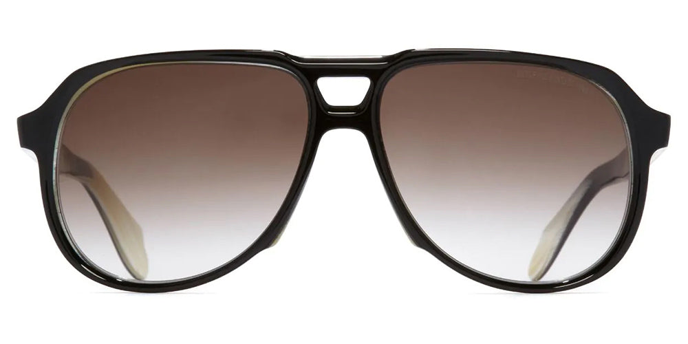 Cutler and Gross Sun 9782 02 Black on Horn - As Seen On Thom Yorke of Radiohead