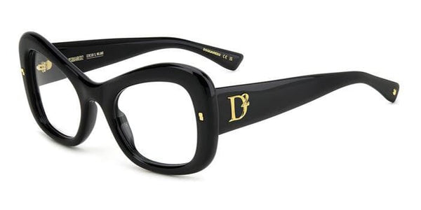 正規品新品DSQUARED2黒縁眼鏡 dsquared2-d2-0162-807-hd-