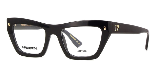 正規品新品DSQUARED2黒縁眼鏡 dsquared2-d2-0153-807-hd-